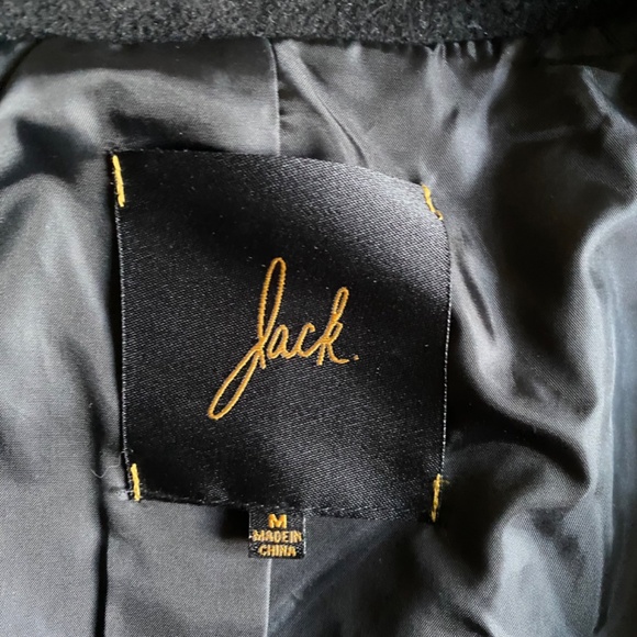 Jack gray and black striped pea coat size M - Picture 9 of 14